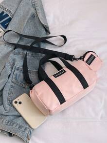 حقيبة كتف نسائية كورية الطراز، حقيبة يد نايلون متعددة الاستخدامات للسفر والتنقل، حقيبة يد وسادة للنساء، حقيبة كاجوال للكتف والرسائل، حقيبة صغيرة متضمنة لاكسسوارات المدرسة والأغراض المدرسية