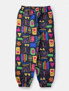 Girls' Windbreaker Set With Hood Pop Retro Black 0565 - Laluna - 黑色 - 查看 5