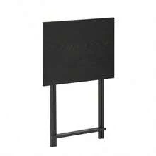 Black 2-Piece Folding TV Tray Table No Assembly Required Portable Sofa Side Table, Industrial Snack Table For Small Spaces, Space-Saving Easy To Fold Wood Rustic - 1 - View 4