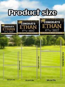 1pc Personalized Customized 2025 Campus Graduation Site Card, Can Upload Name And Class For Exclusive Customization, Waterproof Lawn Card Suitable For Outdoor Campus Venues - Multicolor - View 8