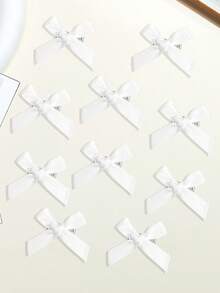 10 piezas Lazos para el cabello de niña Cinta para el cabello Pequeños lazos para el cabello Pinzas pequeñas de satén para el cabello Moños mini Barrettes para el cabello Accesorios para el cabello para niñas Día de San Valentín - lazos para el pelo - Ver 23