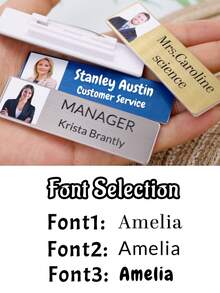 LICVIC 1/2 Stück personalisierter Namensschild-Anstecker, individualisierter eleganter Edelstahl-Namensschild, minimalistisches Design, neuartiges Slogan-Thema für Geschäfts-ID - quadratischer Anstecker für Manager und Fachkräfte, Geschenk zum Vatertag, Muttertag, Geschenk für Lehrer, Firmenpräsente, Schulmaterial, Rückkehr zur Schule, Schulgeschenk, für Büro, für Schule, für Klassenzimmer, für Lehrergeschenke, für Universität, für Kollegen, für Studentenwohnheime, für Lehrer, für Jungen und Mädchen, für Teenager, Schüler der Sekundarstufe I, Schüler der Sekundarstufe II, Studenten, Erstsemester, Zweitsemester, Unterstufenschüler, zarte Romantik, utilitaristische Eleganz, Neujahrsglamour, Reiseorganizer, individualisierter Anstecker - Stil A - Übersicht 4