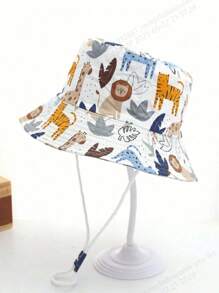 1 pezzo Cappello estivo leggero per bambini, cappello da sole con motivi a cartoni animati per ragazzi e ragazze, cappello da spiaggia antiu.v. per la primavera e l'autunno