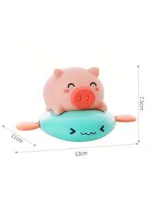 1 件婴儿幼儿喷水漂浮沐浴玩具，柔软可爱的小猪动物水上玩具，儿童发条婴儿戏水淋浴喷水游泳玩具，适用于室内和室外沙滩泳池玩具，适合 2 岁男孩和女孩的游戏，幼儿玩具，儿童玩具，感官玩具，儿童生日/圣诞节礼物（配件颜色和款式随机），节日必备，婴儿洗澡礼物，婴儿用品，新生婴儿浴室必需品，婴儿烦躁玩具