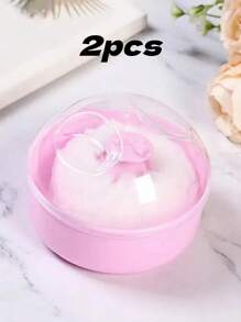 1pc Body Powder Powder Puff,Large Portable Handle Hair Salon Makeup Sponge Set (Handle Pattern Randomly Shipped)