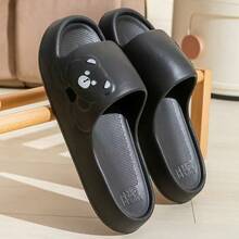 Chinelo Unissex para Casal, Material EVA, para Uso Interno/Externo, Banheiro, Anti-Odor, Sola Macia, Antiderrapante, Silencioso. - Preto - Ver 3