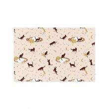 1/4/6/Stück kreatives abstraktes Tischset aus Leinen mit einfachem Katzenmuster, Größe 30 x 45 cm/12 x 18 Zoll, mit mehreren Stilen zur Auswahl, geeignet als Schreibtischdekoration, Familienfeiern, Küchen- und Restaurantdekoration. - Verschiedenfarbig - Übersicht 13