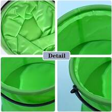 1/2 Mini Folding Beach Bucket - Perfect For Beach And Water Games, Made Of Durable PVC, Versatile For Outdoor Garden Watering, Cleaning, Camping, Traveling, Beach Outings, And Picnics, Available In Random Colors.