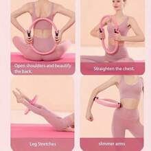 1 pièce Cercle de fitness léger pour le yoga, le Pilates et l'étirement, pour le renforcement musculaire et la relaxation des muscles, facile à assembler, accessoire de fitness multifonction pour le yoga, le Pilates et l'entraînement à domicile, avec design antidérapant