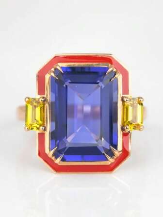 1pc Cocktail Ring, Decorative Bohemian Style Ring, Holiday Gift Jewelry, Perfect Present For Her