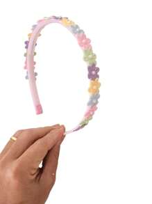 Arquinho/Tiara Dentinho Forrada e Decorada Com Florezinhas e meia Pérola , arco flor