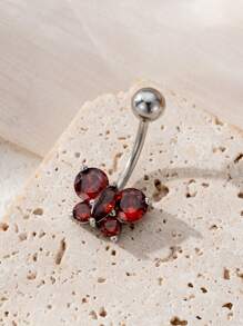 1 peça elegante e sexy com design de arco e borboleta de zircônia cúbica e piercing no umbigo, adequado para festas femininas, festivais de música e joias corporais