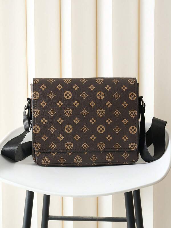 HOVI'S Einfache, lässige Umhängetasche mit Klappe, Business Arbeits Pendler tragbare Schultertasche, Messenger Tasche, Reise, leicht, großes Fassungsvermögen, Umhängetasche, Herren Umhängetasche