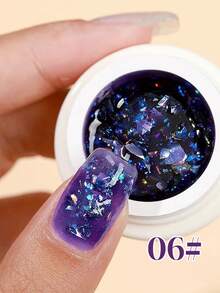 Miss Leia 12支/套 15毫升 夏季水晶透明糖果极光琥珀闪粉凝胶指甲油，美白多功能亮泽果冻片指甲油，UV/LED固化，适用于美甲沙龙、家庭SPA、女士礼物、DIY美甲 - 彩色 - 查看 20