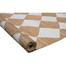 Natural 2x6 Indoor Hand Woven Fiber Jute Diamond Runner Rug Natural- 2'6" X 6' - 2'6"x6'(Rectangular) - View 7