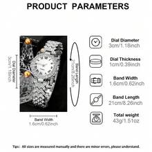 这款时尚休闲的女士石英表套装包含两块腕表，均采用优雅的指针式表盘和罗马数字表盘，并搭配一条同款手链。是情人节或节日派对的理想礼物。 - 銀色 - 查看 7