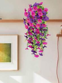 1/2/4/6 buc flori artificiale de exterior, plante de eucalipt agățate, mătase, glorie de dimineață, plante verzi rezistente la UV, aniversare, ceremonie de absolvire, nuntă, petrecere, birou, familie, verandă, grădină, curte, perete, decorațiune de primăvară/vară