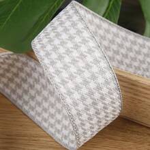 Dual-Color Houndstooth Woven Ribbon, Handmade DIY Bowknot Hair Accessories Shoe Flower Supplies Checker Ribbon, Floral Silk Ribbon - Multicolor - View 16