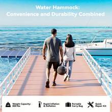 Round Inflatable Floating Dock, Sunchill Float Ring, Hammock Tanning Pool With 4in Woven Fabric, Manual Pump For 1-2 Min Quick Inflate/Deflate, Fits 2-8, Ideal For Lakes, Pools, Oceans - Purple - View 6