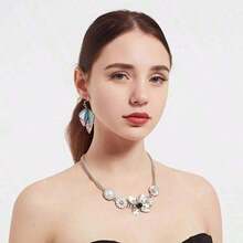 1 Pair Fashionable Simple Butterfly Wing Resin Earrings, Handmade Fairy Butterfly Wing Jewelry, Golden Personalized Earrings, Birthday & Valentine's Day Gift - A - View 2