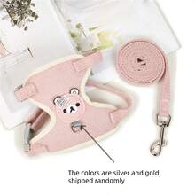 1pc Rabbit Leash, Rabbit Accessories, Harness, Small Animal Collar And Leash, Harness With Leash, Rabbit Harness, Adjustable Leash, Breathable Harness