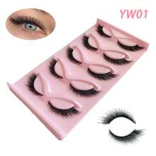 5 Pairs Of 12mm 3D Vivid Lashes, Foxy Cat Eye Anime Style Fluffy Mink Fur Look Cat Eye Long Curly Strip False Eyelashes Strip Lashes,Lashes,Eyelashes,Fake Lashes - Cat Eye Lashes - View 6