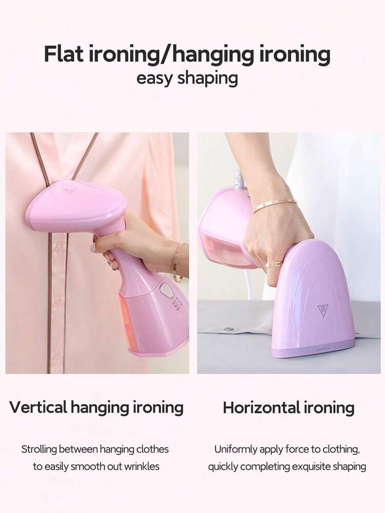 OBOVAY 1件装衣物蒸汽熨斗，便携式二合一，快速加热，强劲蒸汽渗透，有效去除褶皱，适合居家和旅行使用。 - 查看 3