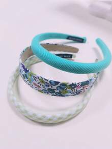 1/3/5 piezas Diademas escocesas para mujeres, aro para el cabello estilo francés retro, accesorios de cabello versátiles para lavarse la cara, uso al aire libre, para todas las estaciones - Multicolor - Ver 19