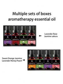 6件套香薰礼品套装,4件套香薰礼品套装,1件10毫升天然精油,天然油,按摩,扩散器组合,持久,镇静睡眠,新鲜香薰油,适用于扩散器,加湿器,香薰石 - 彩色 - 查看 3