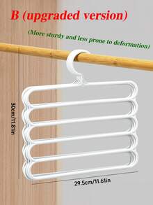 1/5 件，5 层多功能塑料裤架，衣服围巾收纳架，防滑节省空间的衣柜整理器，简单坚固耐用的裤架衣柜整理和存储，适用于毛巾、裤子、领带、围巾、卧室收纳、家庭收纳和整理用品小工具、洗衣用品、卧室配件 - 白色 - 查看 7