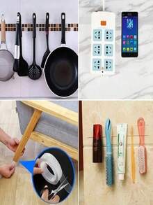 1 Roll Of Double-Sided Multi-Purpose Tape, Daily Clear And Applicable Strong Extensibility Sealing Strip Rubber Sealing Strip, Convenient To Use - Clear - View 5