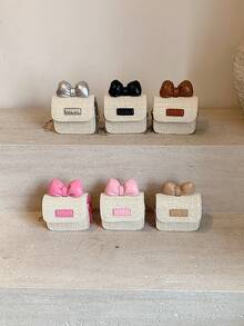 Cute Bow Crossbody Mini Bag, 2025 New Cartoon Shoulder Bag, Casual Outing Accessories Purse For Girls - A - View 2