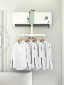 1pc Portable Foldable Clothes Hanger, Creative Clothes Clip, Multifunctional Drying Rack For Travel, Can Hang On Air Conditioner