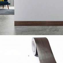 1卷木纹自粘壁纸踢脚线墙贴家具翻新腰线贴纸厨房客厅房间装饰窗框门框装饰边条家装墙贴家居装饰墙面装饰浴室卫生间装饰墙纸壁纸 - 彩色 - 查看 8