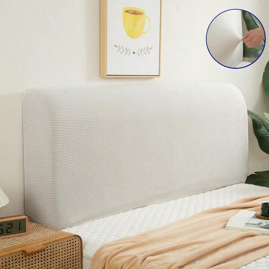 1 件装玉米绒床头罩，高弹力蓬松防脏卧室床头板罩，柔软亲肤