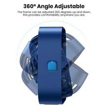 TOPK Mini Desk Fan - Portable USB Cooling Fan With 3 Speeds, 360° Rotation, Silent Operation - Ideal For Home, Office, Bedroom, Dorm, And Outdoor Use - Multicolor - View 6