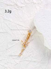 1 件假肚脐蝴蝶吊坠，非真穿孔，夹式肚脐珠宝礼物，适合女性 - 眼睛 - 查看 6