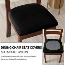1 szt./4 szt./6 szt. Uniwersalny pokrowiec na stołek z jedwabiu mlecznego, jednolity kolor szczotkowany i wysoce elastyczny pokrowiec na siedzenie krzesła, miękki i wygodny pokrowiec na krzesło, odporny na kurz i brud, odpowiedni do krzeseł jadalnych, biur i wystroju domu, pokrowce na krzesła do jadalni, pokrowce na krzesła do jadalni, pokrowce na krzesła do jadalni, pokrowce na krzesła do jadalni, Forros Para Sillas De Comedor, pokrowce na krzesła, pokrowce na krzesła kuchenne, zestaw 6 pokrowców na krzesła do jadalni