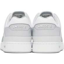 Lacoste White & Gray Court Cage Leather Sneakers - Default - View 4