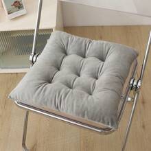 1pc Thickened Meditation Cushion, Simple Office Seat Cushion With Double-Sided Plush, Non-Slip Home & Dining Chair Pad, Butt Cushion Home Decor Bedroom Decor Room Decor Aesthetic Room Decoration Stuff Living Room Decor Office Chair Chair Cushion Back To School School Supplies