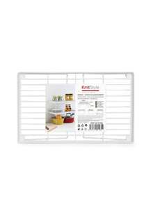1 peça de prateleira de armazenamento para banheiro, prateleira de armazenamento para cozinha, prateleira de cosméticos dobrável para artigos diversos, prateleira de armazenamento para itens de cozinha, prateleira de armazenamento dobrável para artigos diversos, prateleira de armazenamento multicamadas - Branco - Ver 6