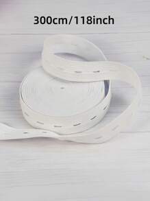 1 Rolle 2cm/0.78in * 500cm/196in Knopflochgummi-Band, gewebtes Knopflochgummi-Band, Stretchband, Abschlussband, DIY Nähzubehör für Kleidung