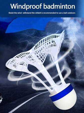 5/10pcs Pieces Of Windproof And Wind-Resistant Badminton Shuttlecocks, Made Of Nylon, Are Wind-Resistant , Suitable For Outdoor Badminton Practice And Sports.