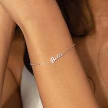 Personalized Tiny Name Bracelet, Dainty Layering Custom Name Jewelry, Gold And Silver Nameplate Bracelet, Graduation And Bridesmaid Gift - Multicolor - View 13