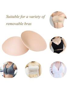 Reusable Circular Bra Insert Pad, Invisible Anti-Convex Soft And Comfortable Chest Reinforcement Pad, Suitable For Various Occasions Such As Parties, Beaches, Banquets, Etc - Multicolor - View 5