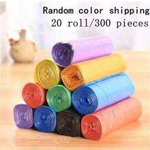 15/75/150/225/300 Pieces (Random Color) Bag 4 Gallon Bathroom Small Garbage Bag Disposable Garbage Bag Bulk Kitchen Storage Small Garbage Bag Bathroom Kitchen Office Restaurant Cleaning Plastic Bag