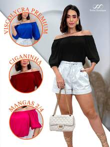 Blouse Shoulder To Shoulder Loose Knit Blouse - Màu Hoa hồng đỏ - Xem 5