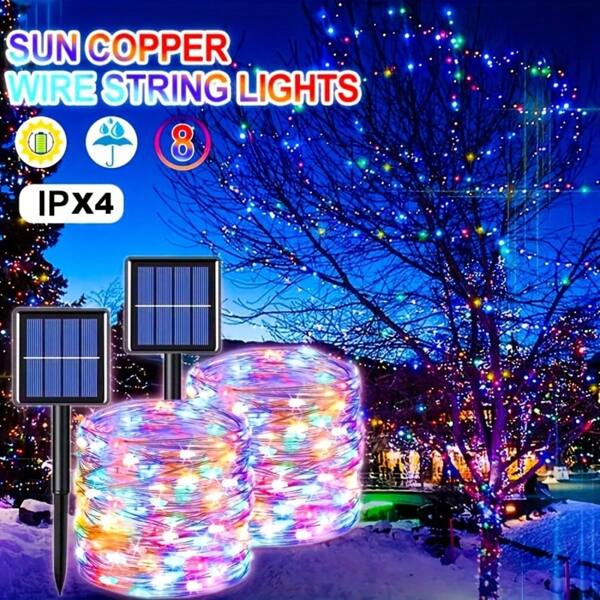 Solar Fairy Lights 7M/12M/22M/32M Waterproof String Lights With 8 Modes, Outdoor Wedding & Garden Decor For Mother's Day, Party, DIY - CE Certified