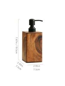 LEEAN Vintage Wooden Soap Dispenser, Solid Wood Outer Frame Bottle With Black Pump , 7 Oz/17 Oz Refillable Liquid Hand Soap Dispenser Bottle For Liquid Lotion, Bathroom Kitchen Dish Soap Dispensers - Rust Brown - View 9