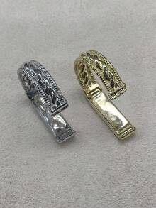 1pc Fashionable Rope Knot Men Tie Clip, Gold/Silver Vintage Tie Ring Clasp, Copper Material, Infinity Symbol, Eternal Love, Suitable For Men Daily Wear Men Necktie - Eternal Love - View 10